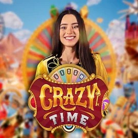 Crazy Time slot logo by Evolution at Epicbet CasinoCrazy Time