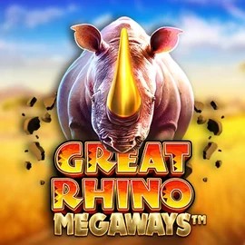 Great Rhino Megaways online game logo by Pragmatic Play on epicbetcasinos.com